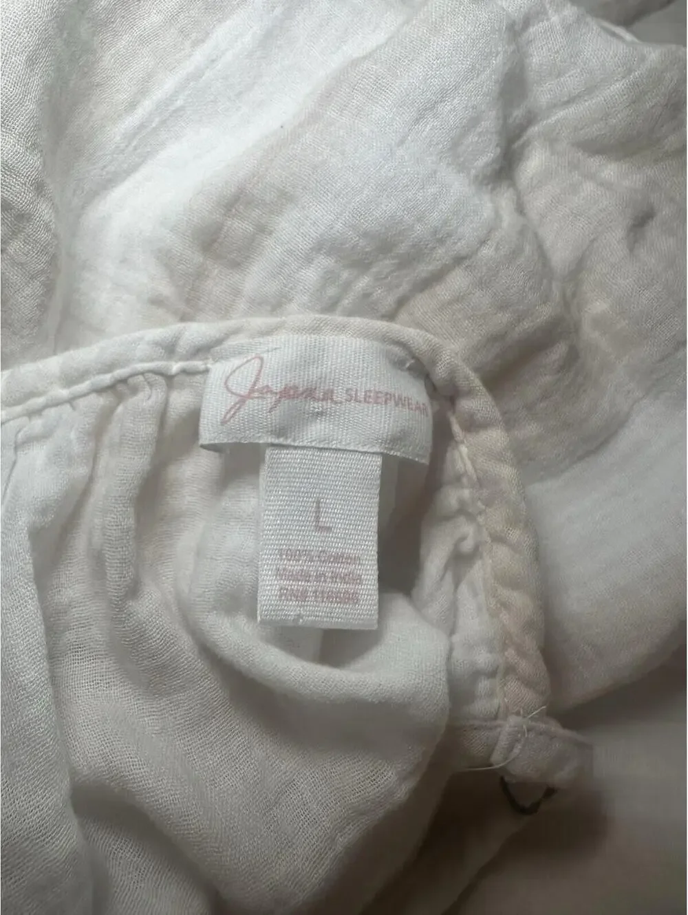 Japna Sleepwear Women's Lounge Set Size Large Beige & White Stripes - Picture 4 of 5